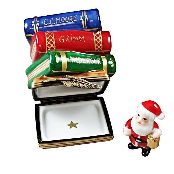 Twas the Night Before Christmas Stack Books Limoges Box, view 2