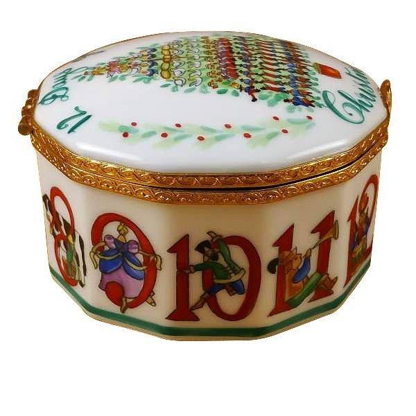 Twelve Days of Christmas Limoges Box with Removable Wreath, view 7