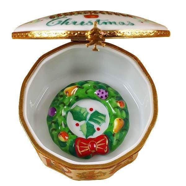 Twelve Days of Christmas Limoges Box with Removable Wreath, view 2