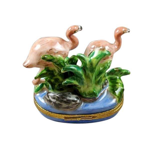 Two Flamingos Limoges Box for Bird Lovers, view 3