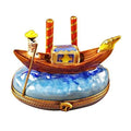 Venice Gondola Limoges Box for Art Collectors, a hand-painted Limoges porcelain gift