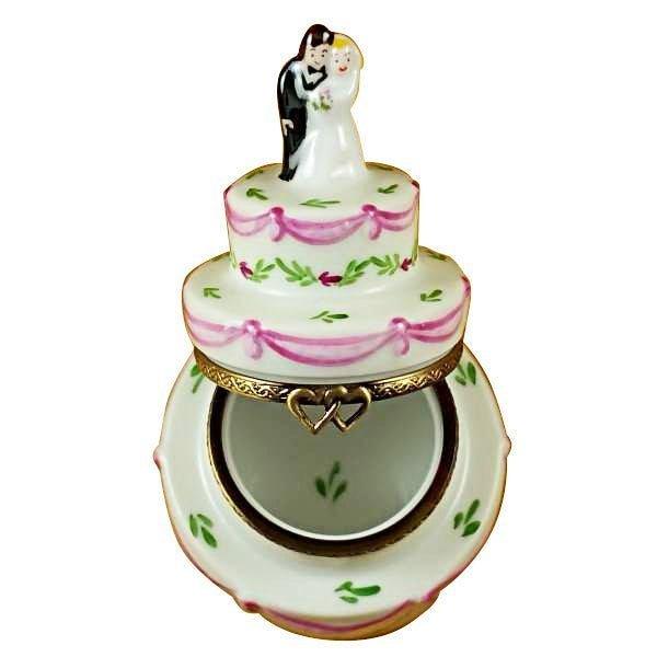 The Wedding Cake with Bride and Groom, a Limoges keepsake with true French charm