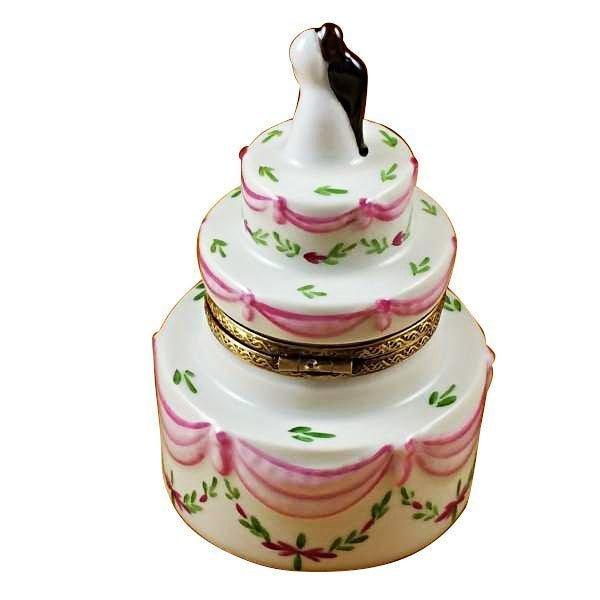 Wedding Cake with Bride and Groom Limoges Box Keepsake, view 3