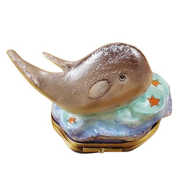 Whale with Baby Limoges Box for Ocean Lovers, view 3
