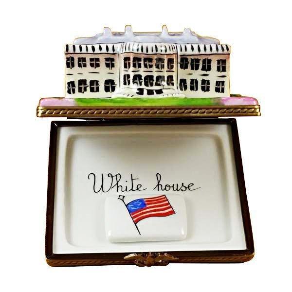 White House Removable Flag Limoges Box, view 2