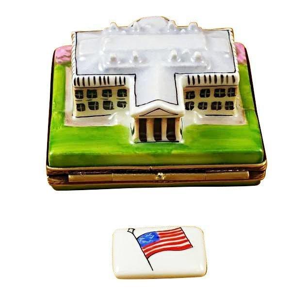 White House Removable Flag Limoges Box, view 3