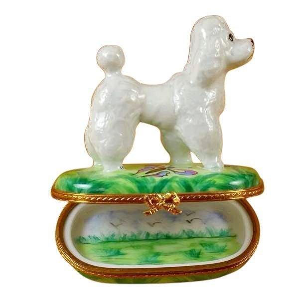 White Poodle Product Limoges Box, view 2