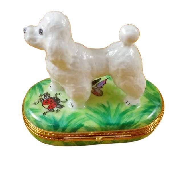 White Poodle Product Limoges Box, view 4