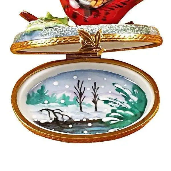 Winter Cardinal Christmas Cardinal Limoges Box Gift, view 2