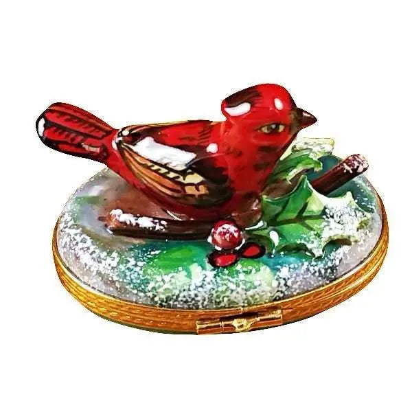 Winter Cardinal Christmas Cardinal Limoges Box Gift, view 3