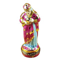 Wiseman Red Coat Limoges Box for Collectors & Gifts, a hand-painted Limoges porcelain gift