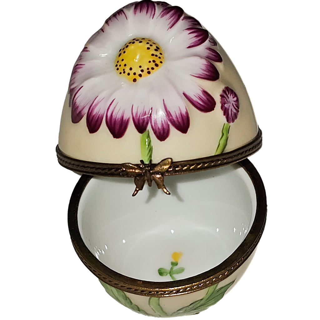Embossed Sunflower on Yellow Egg Charm, view 2