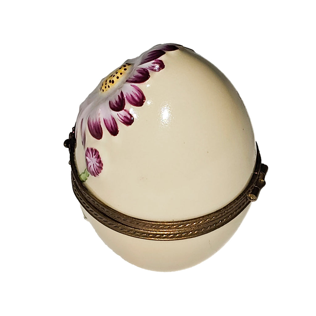 Embossed Sunflower on Yellow Egg Charm, view 3