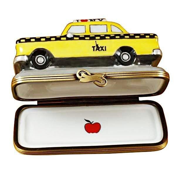 Yellow Taxi I Love New York Limoges Box for NYC Collectors, view 2