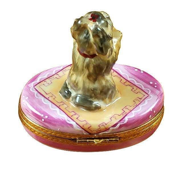 Yorkie Pink Base Limoges Box Gift, view 3